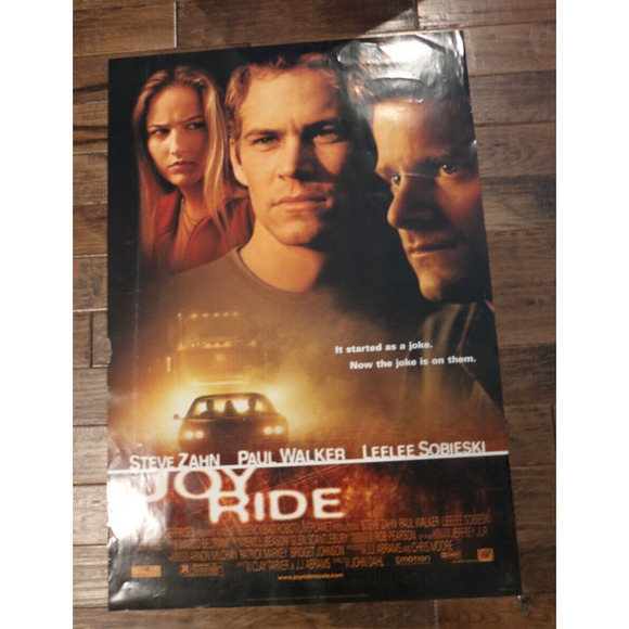 VINTAGE Joy Ride 2001 Original Movie Poster 27x40 Double Sided Mirror